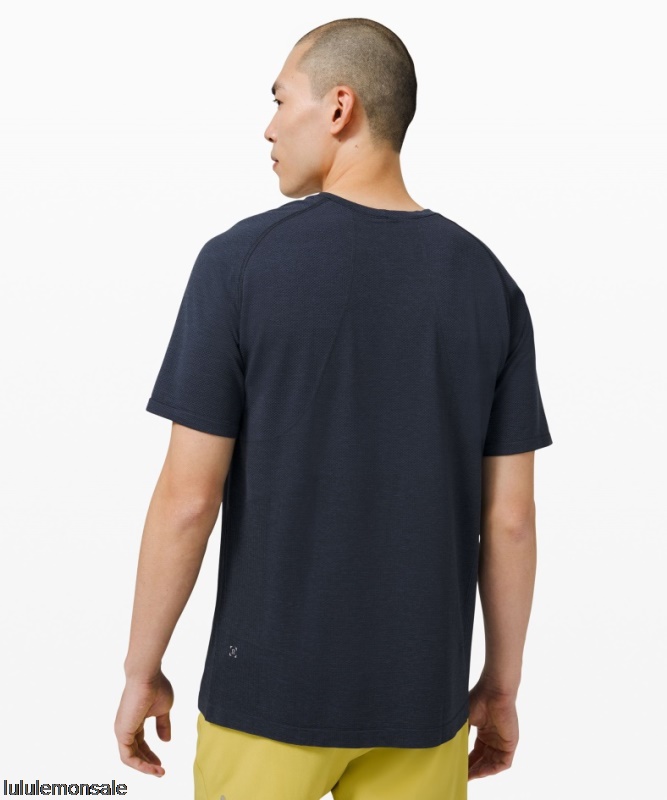 Lululemon Deutschland DELULU781 | Lululemon Deutschland Mineral Blue Metal Vent Tech Kurzarmshirt 20